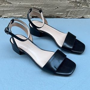 Kelly & Katie Black Kitten Heeled Sandals